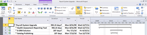 Project Server 2010 Master Schedule Consulting